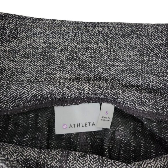 Athleta Leggings Small Herringbone‎ Metro High Waisted Black Gray Stretch 349156 - Picture 3 of 12